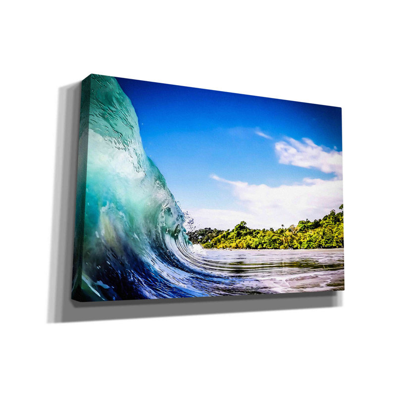 «Tropical Wave» par Nicklas Gustafsson, art mural sur toile, H 18 po x l 26 po x P 0,75 po