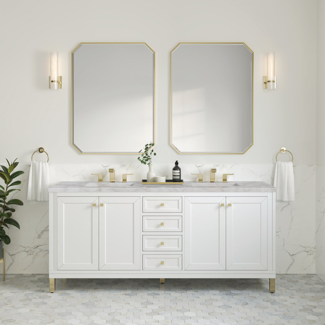 Chicago 72'' W Double Vanity James Martin Vanities Top