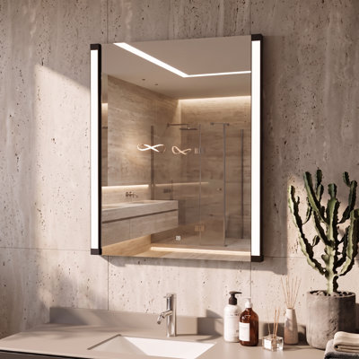 30" W x 36" H LED Bathroom Vanity Mirror with 270° Rotatable Light Arms, Adjustable Brightness & Color Temperature, Memory Function