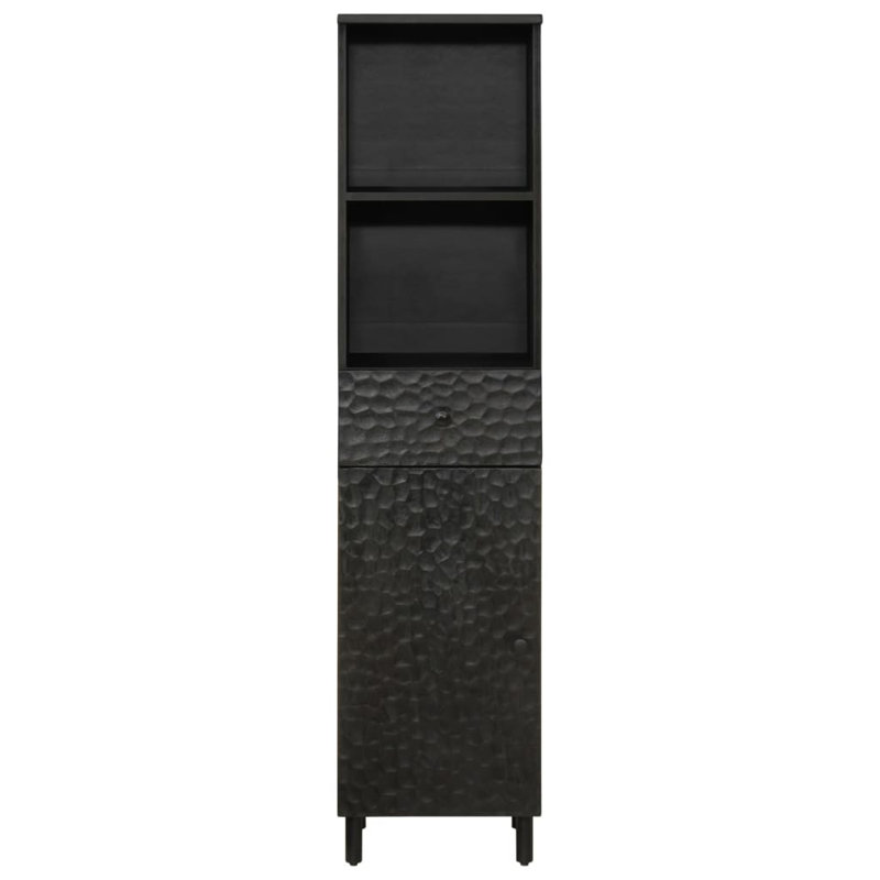 Doursounian Freestanding Linen Cabinet, Black