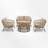 Noralf Wicker 4 - Person Patio Conversation Set with Cushions