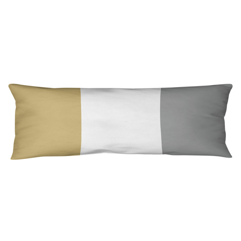 Abel Polyester Medium Pillow, Gold/Gray