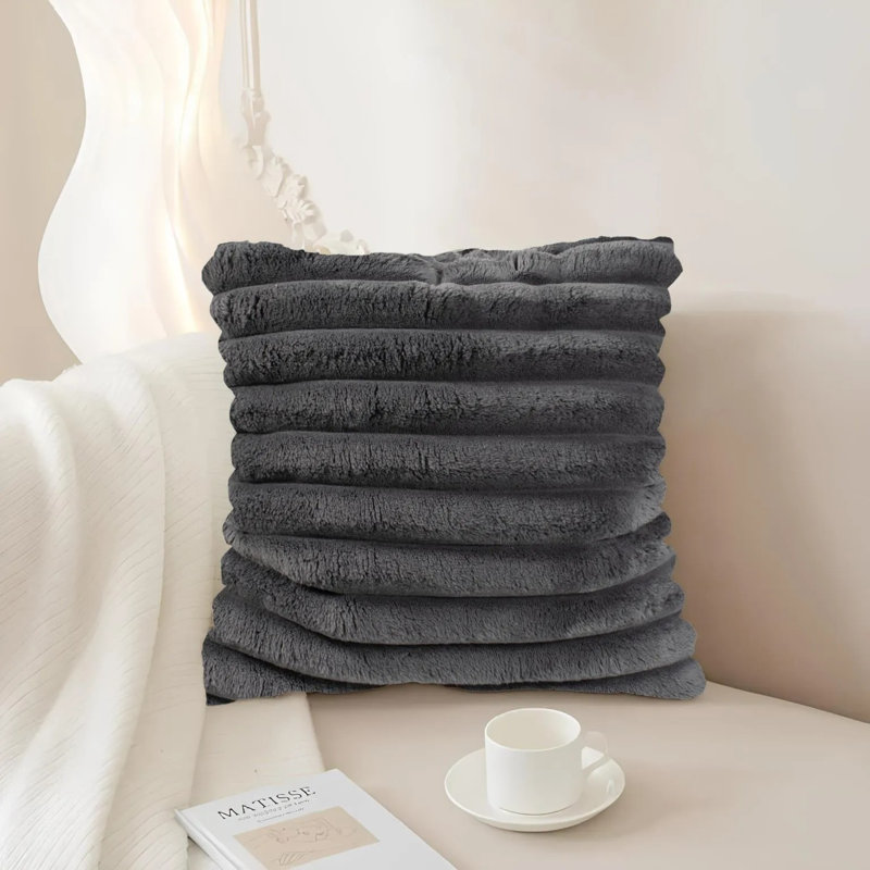 Pillow Shar Pei , Charcoal, Square 20", Polyester