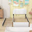 Lit plateforme tapissier avec lit gigogne simple et tête de lit-1992257306