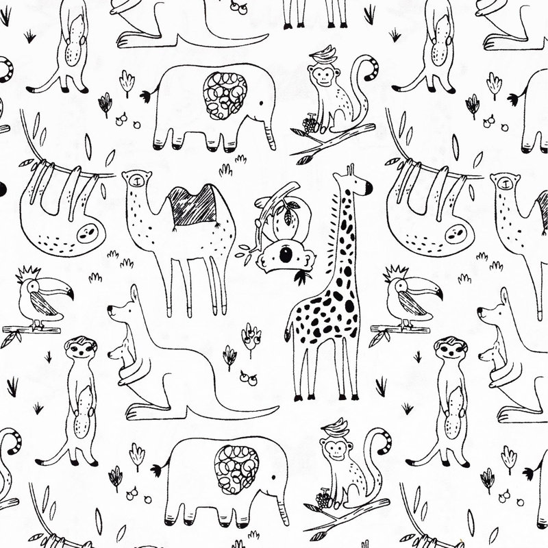 Ensemble de draps Monkey Elephant Koala Kangaroo Mekerat pour animaux