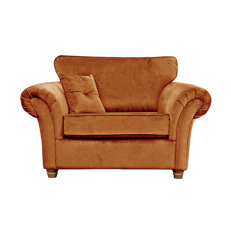 Lila 2 Seater Velvet Sofa, Burnt Orange