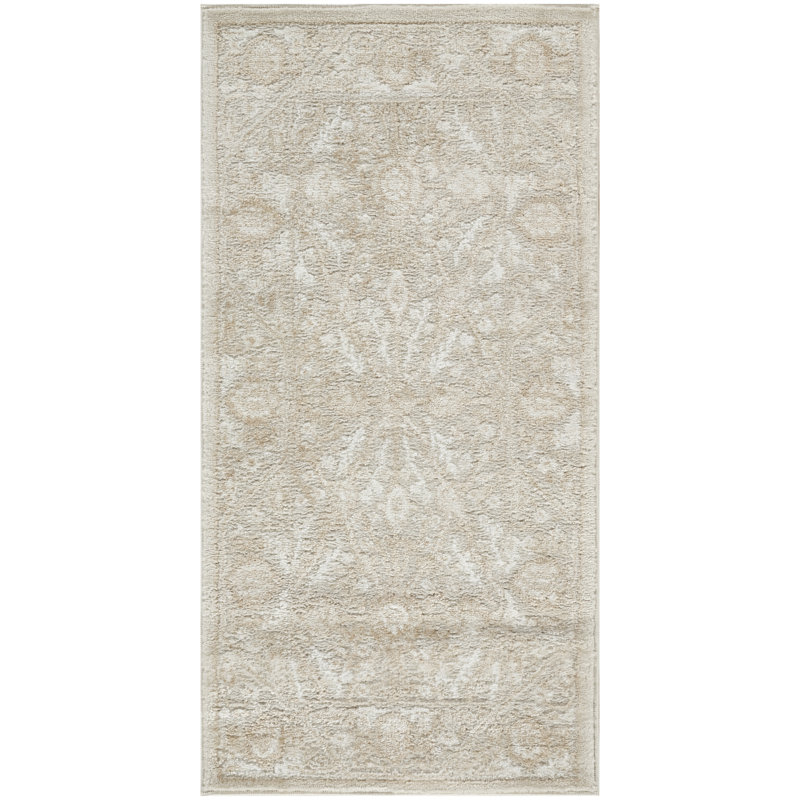 Lafever Cream Beige Vintage Indoor Rug, Runner 2' x 4'