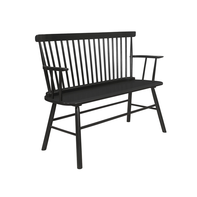 Black Chair With Spindle Back And Stable Structure Dependable