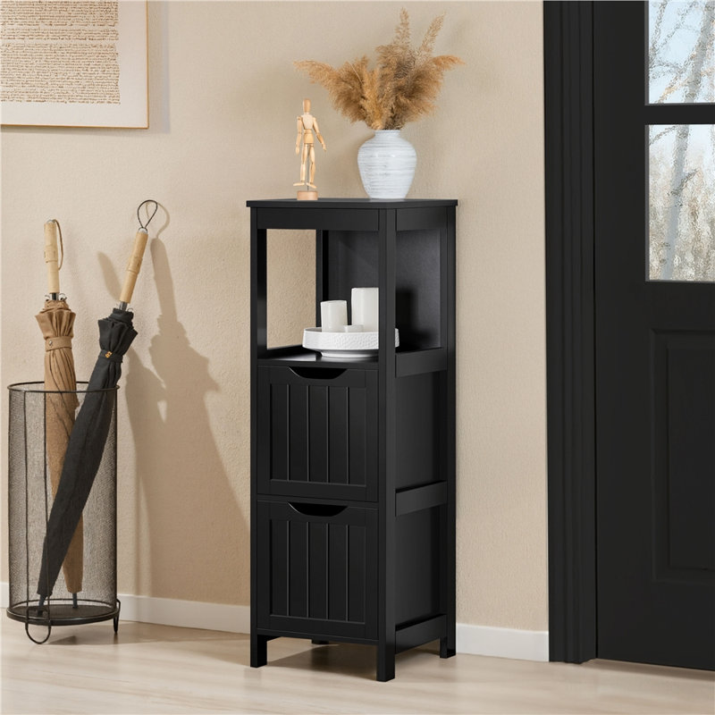 Zemple Bathroom Cabinet, Black