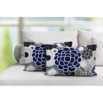 Floral Indoor/Outdoor Lumbar Pillow