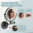8 Inch Double-Sided LED Vanity Mirror, 1X/3X Magnification, Extendable, Rotatable & Foldable, Hardwired-1912008675