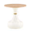 Ensemble de 2 tables basses rondes modernes en forme de gourde avec base dorée pour le salon-130569476
