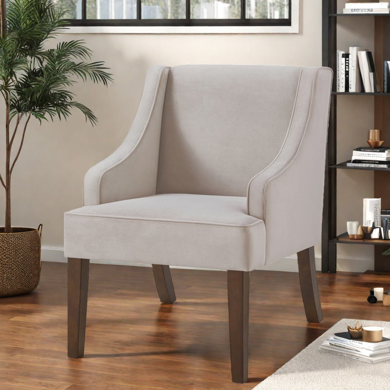 Chaises d'appoint Comfort, structure en bois de velours de style moderne pour le bureau à domicile