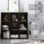 Bibliothèque noire en bois à 9 cubes, étagère ouverte autoportante à 3 niveaux pour la maison et le bureau, armoire de rangement