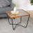 Tristan Mid-Century Modern Glass Top Coffee Table With Wood Frame And Metal Legs-1864727136