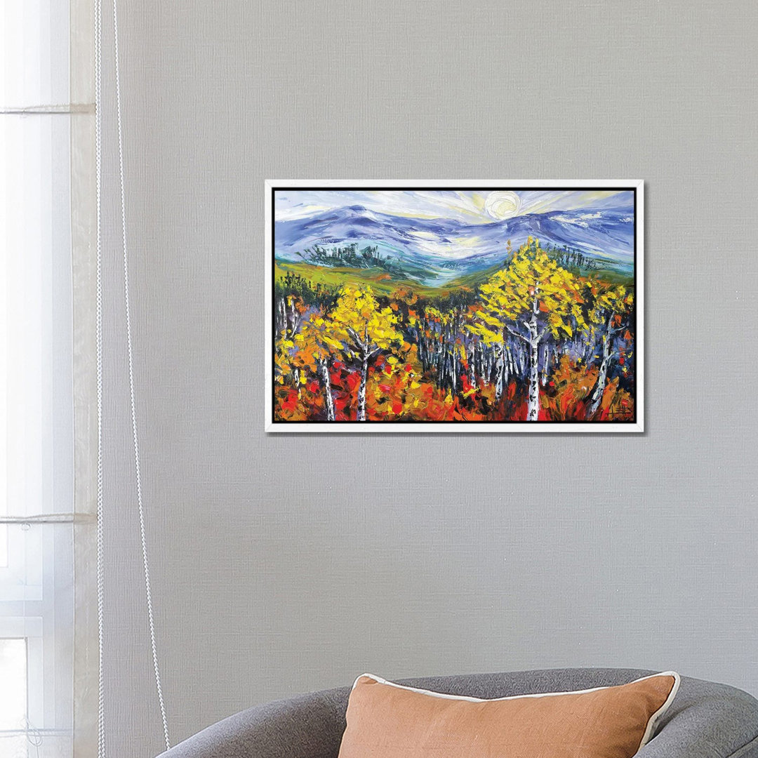 September Sunset Forest von Lisa Elley - Galerie-verpackte Leinwand Giclée