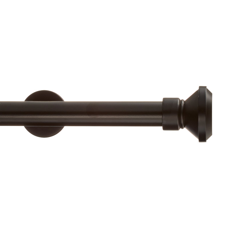 Tringle à rideaux simple Santos, Noir, 60"