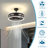 19.7" Industrial Caged LED Ceiling Fan Light with Remote Control, Dimmable, 3 Color Temperatures Selectable