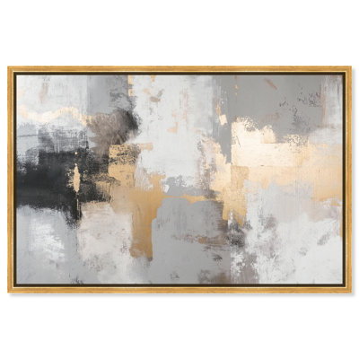 «Gilded Gray II», art abstrait sur toile par Art Remedy