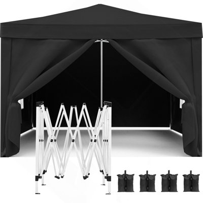 10 'x 10' auvent pliable avec 4 parois latérales amovibles abri pour événement extérieur UPF 50 + tentes portatives pour les fêtes Plage camping mariage EZ Pop Up auvent 4Pcs