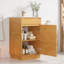 Meuble-lavabo de ferme 20 po avec lavabo en céramique, porte à fermeture en douceur et tablette réglable au fini bois naturel