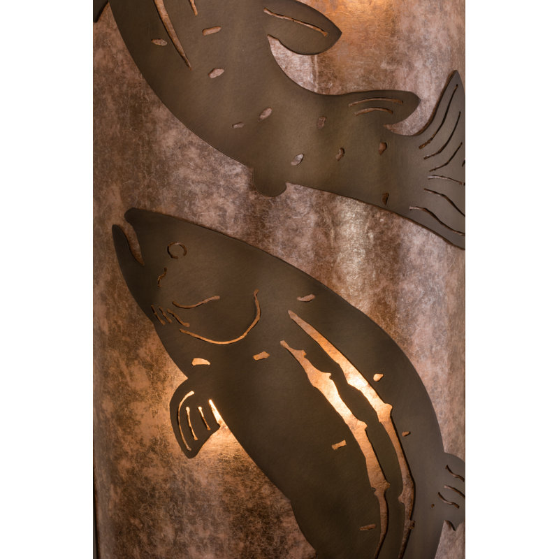 Applique murale encastrée 4 lumières Trout Leaping