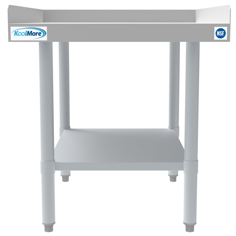 30" Heavy-Duty Stainless Steel Equipment Stand with Adjustable Galvanized Undershelf