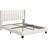 Upholstered Bed Frame with Channel Tufted Headboard-77082584-77082535