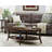 Perth Espresso Oval Coffee Table With Shelf