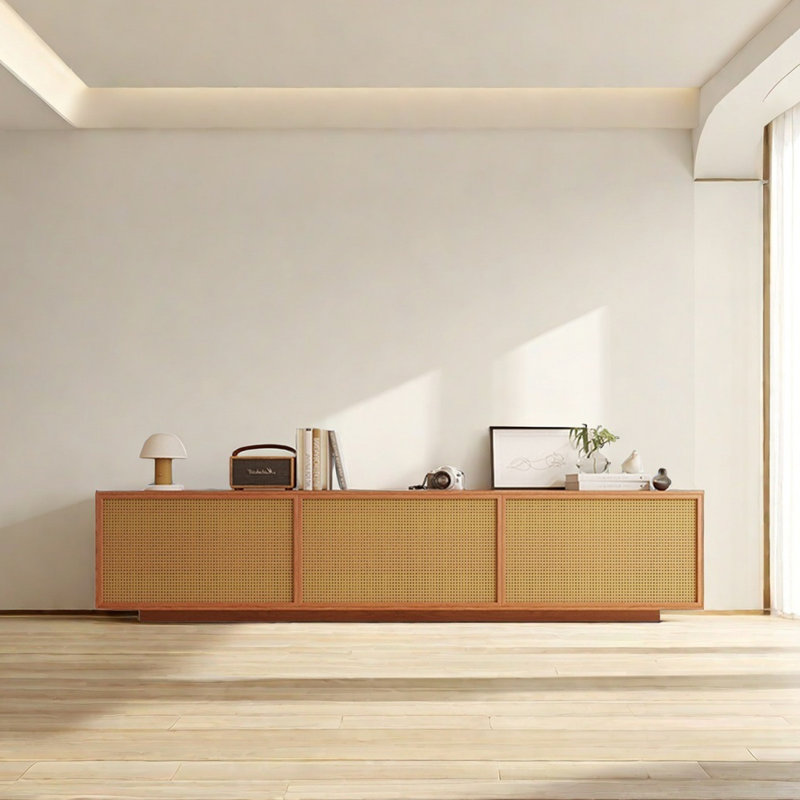 Meuble télé en bois de pin, 70.86"
