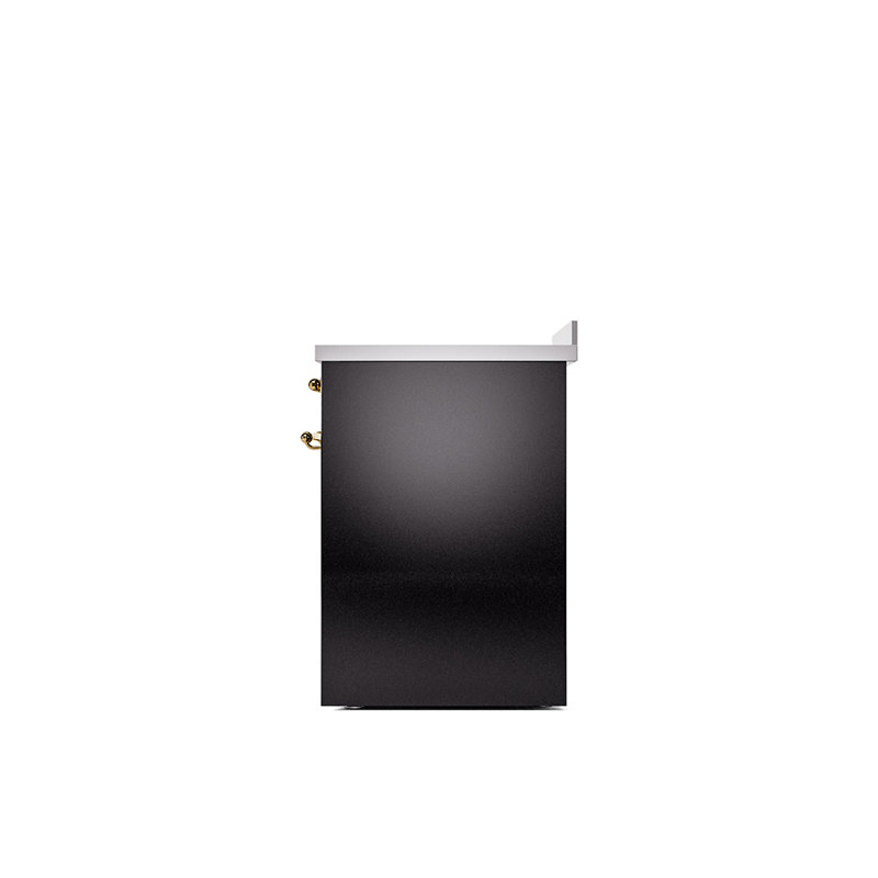 ILVE Nostalgie II 30 in Induction Range, Glossy Black/Brass