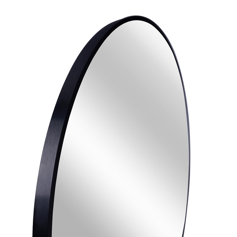 Miroir rond 24 po pour salle de bain, 24,14 po x 24,14 po, Noir