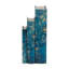 Ensemble de 3 boîtes décoratives pour livres - bleu