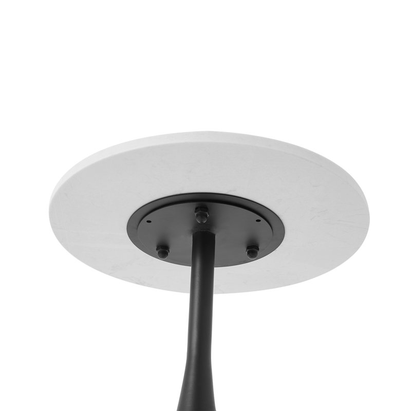 Round End Table, Sofa Side Table For Small Spaces, Black