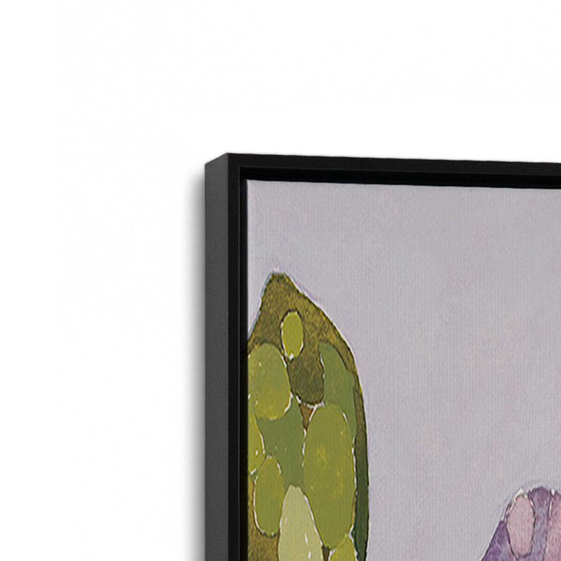 Impression sur toile Vivid Floral Expressions II, Cadre flottant noir satiné, H 16,75 po x l 16,75 po x P 1,75 po