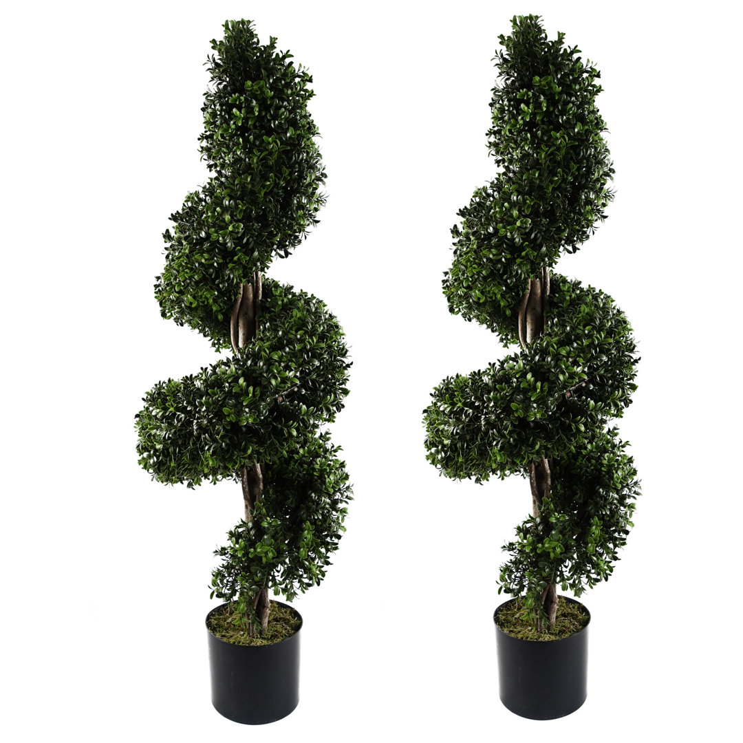 120cm Faux Boxwood Topiary in Pot Liner