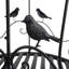 Iron Garden Bridge with Bird-Patterned Railings and Arched Handrails, Decorative Metal Garden Bridge for Outdoor Yard