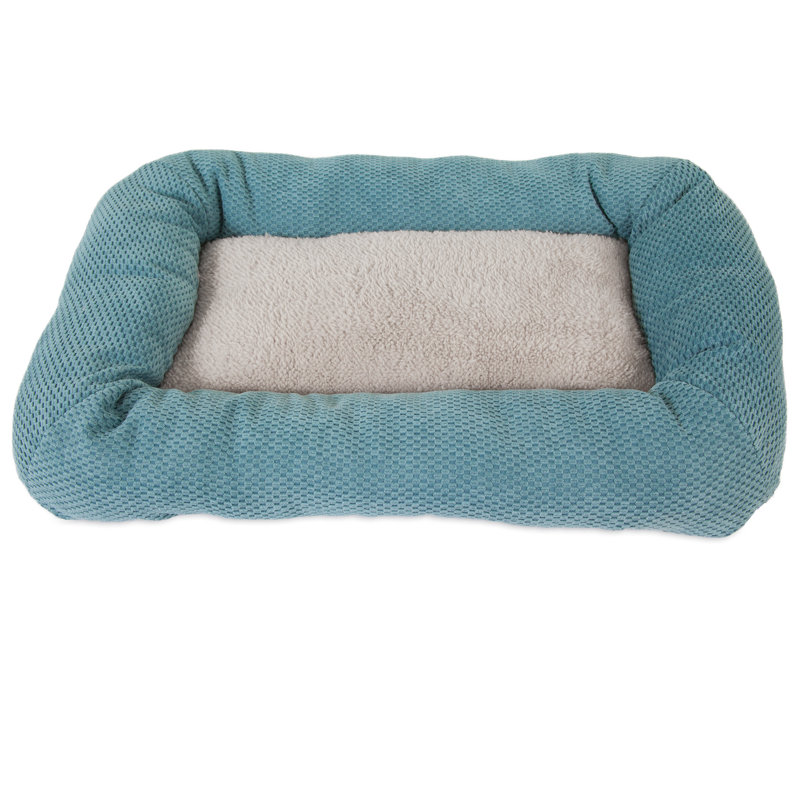 Traversin Snoozzy Mod Chic, Grand (l 35 po x P 21,5 po x H 2,75 po), Bleu sarcelle