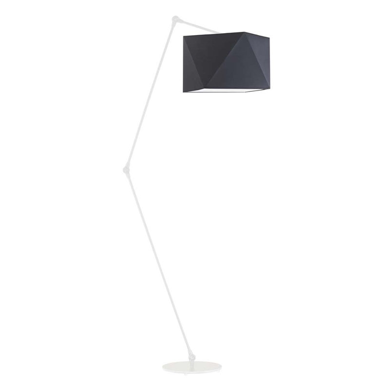 Huey 177cm Task Floor Lamp, White, Graphite