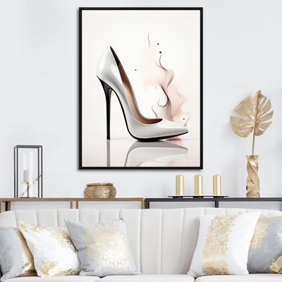 White High Heels Smoke Fashion Brand Elegance - Fashion High Heels Wall Art
