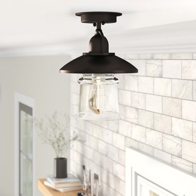 Holbeach Glass Semi Flush Mount
