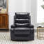 Fauteuil inclinable électrique de grande taille, fauteuil de massage à vibration 8 points, télécommande (noir)-1398520294