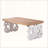 47" Rectangular Wood Scroll Base Coffee Table-1619214842