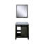 Meuble-lavabo gris cendré 30 po X P 22 po P, comptoir en quartz blanc et Miroir