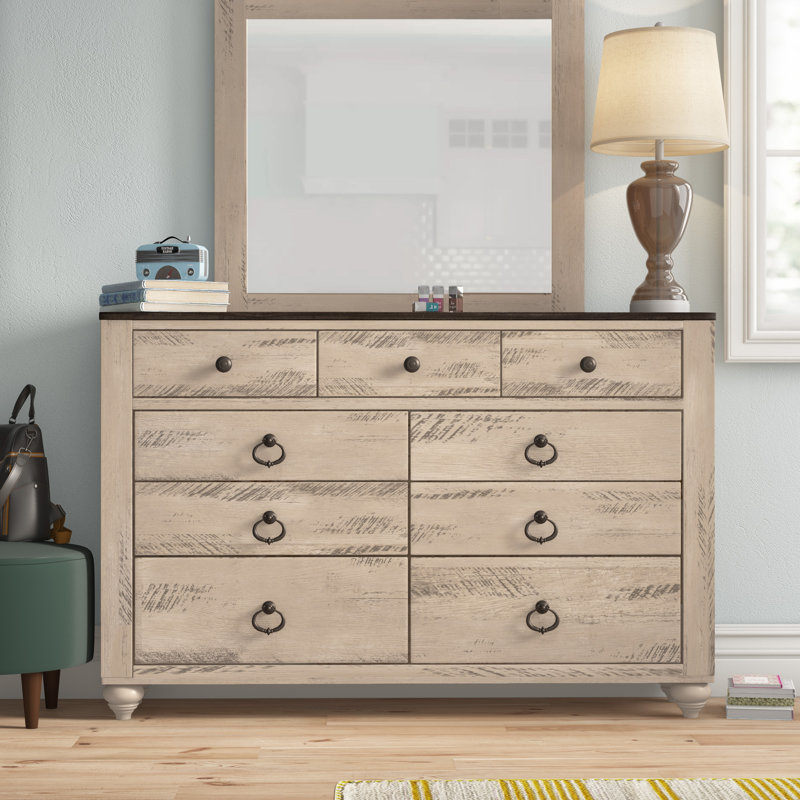 Amareona 7 Drawer Dresser with Mirror