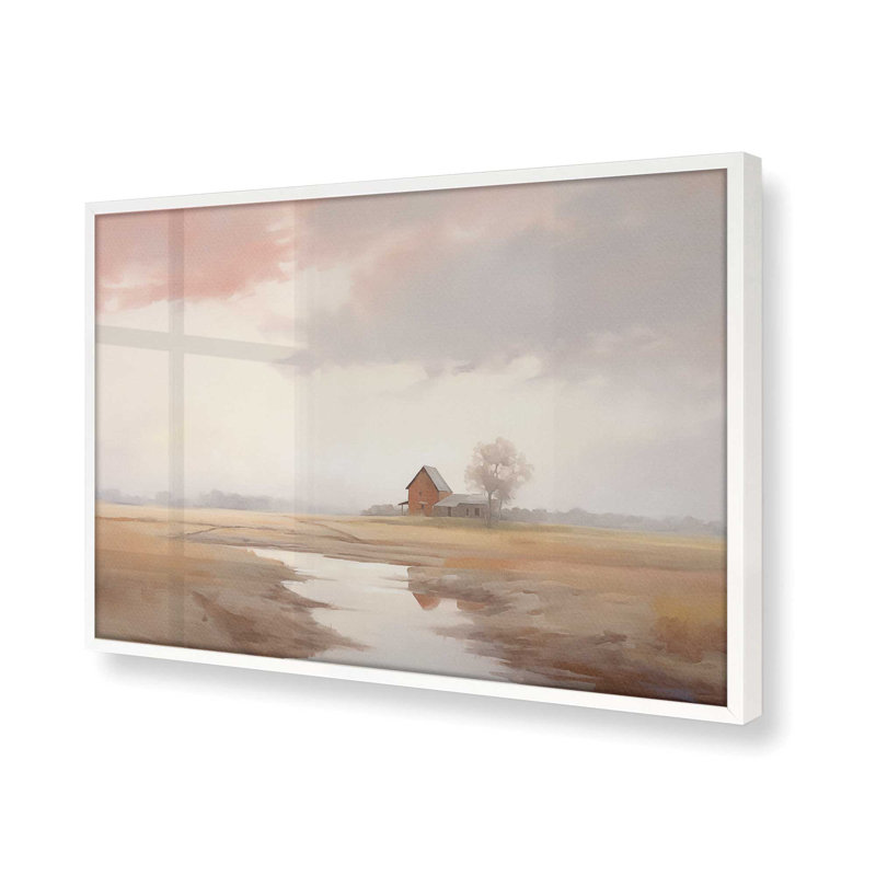 «Peaceful Countryside Reflections», Blanc opaque, H 12,25 po x l 15,25 po