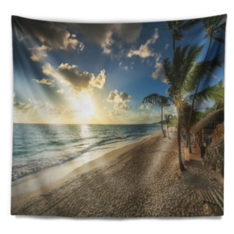 Tapisserie de plage de belle vacances pour les caraïbes, H 32 po x l 39 po