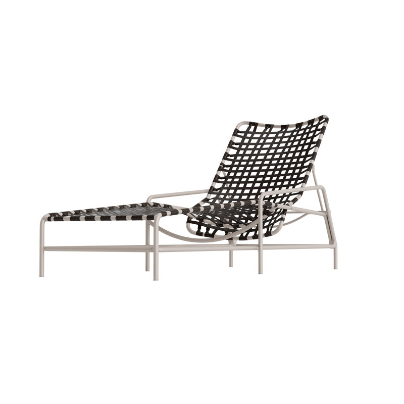 Kantan Outdoor Chaise Lounge, Coffee/Dove Smooth