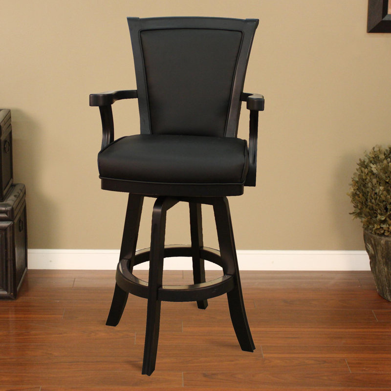 Upholstered Counter Stool, Noir antique