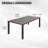 Outdoor Dining Table, Slatted Metal Patio Table For Deck Garden Lawn Backyard Use With Umbrella Hole, Brown-1660590279